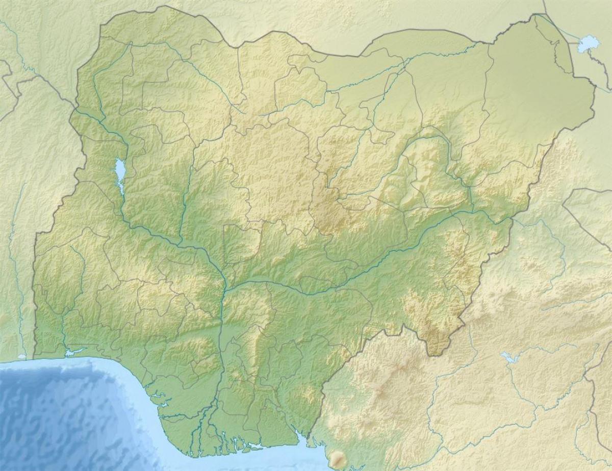 Mapa de dibujar un alivio nigeria