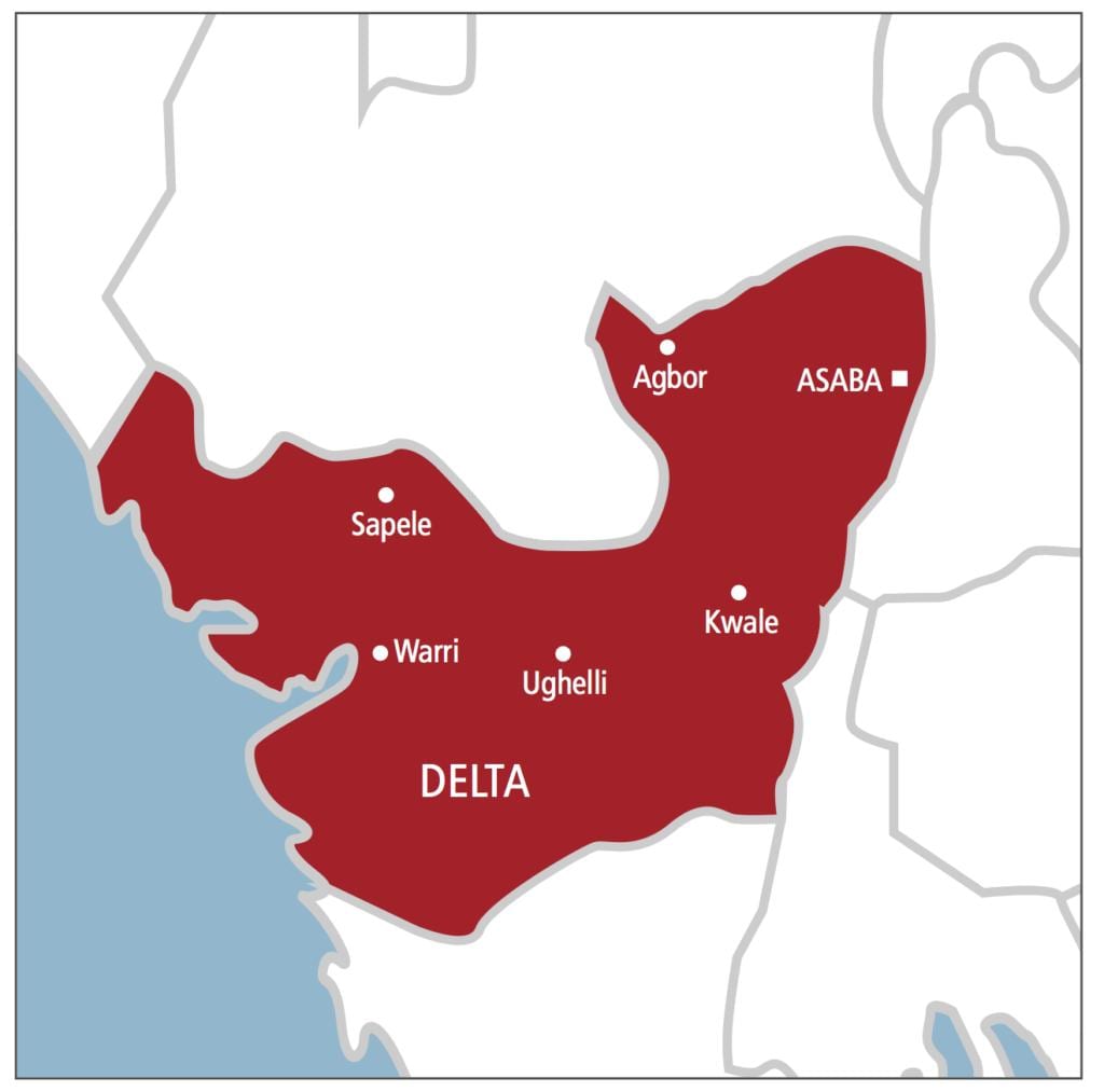 delta de nigeria mapa
