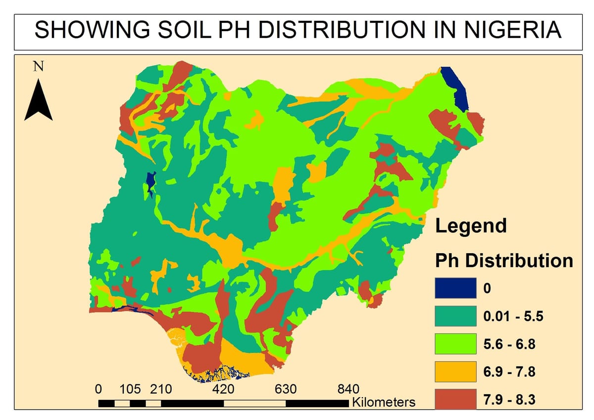 Mapa de suelos de nigeria