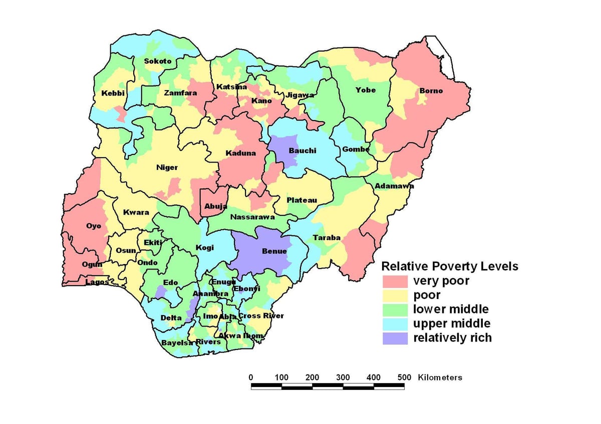 Mapa económico de nigeria