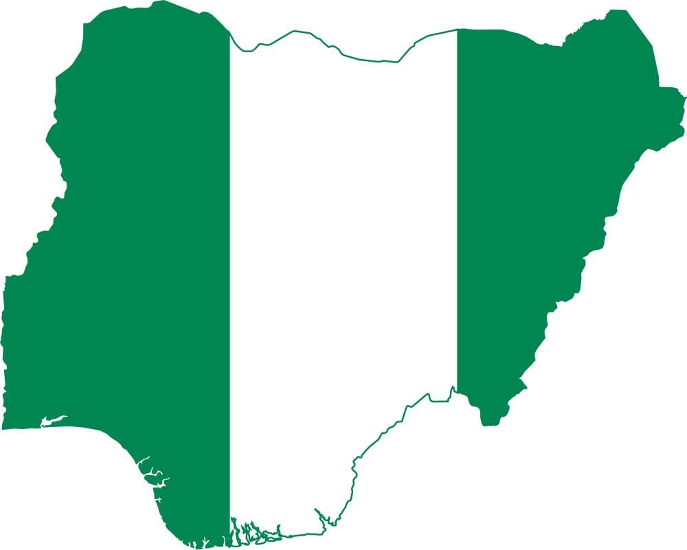 Mapa de nigeria png