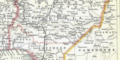 Mapa de la antigua nigeria