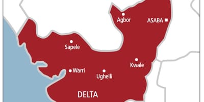 Delta de nigeria mapa