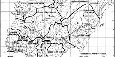 Mapa hidrológico de nigeria