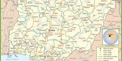 Mapa completo de nigeria