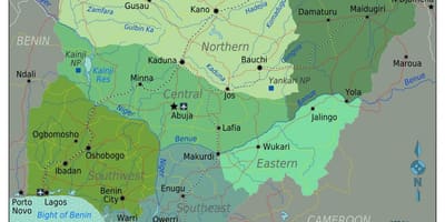 Nigeria sudáfrica mapa