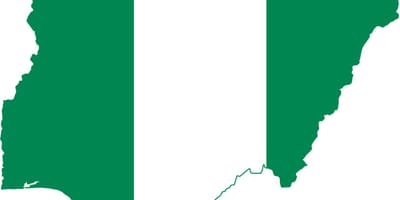 Mapa de la bandera de nigeria