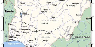 Rivers en nigeria mapa