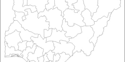 Mapa en blanco de nigeria
