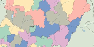 Mapa de nigeria vector