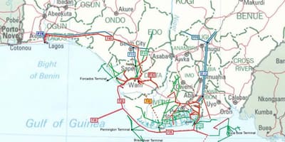 Mapa de nigeria tubería 