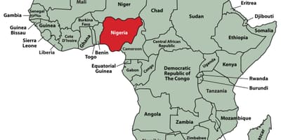 Mapa de nigeria ubicación en áfrica